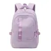 Nuevo modelo de mochila escolar de color sólido, ligera y que reduce la carga, para estudiantes de 2º a 6º grado, mochila simple de nailon de gran capacidad