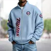 Nuevo Producto 2026 Transfronterizo Europeo y Americano Tallas Grandes Uniforme de Equipo de la NBA Estampado Digital 3D Holgado Sudadera Deportiva con Cremallera