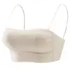 Sujetador Delgado de Verano para Mujer Push-up Pecho Grande Pecho Pequeño Superior Almacenamiento Lateral Antideslizante Anti-desplazamiento Sin Rastro Sujetador para Uso Interior
