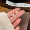 Pendientes de Flor con Piedra Ojo de Gato Exquisitos de Hada Súper 2024 Nueva Moda Aguja de Plata 925 Diseño de Nicho Pendientes Versátiles Distintivos