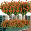 Atacado do Fabricante Plantas Verdes Artificiais Eucalipto Camélia Floreira Externa Arranjo de Flores Flores Plásticas Decorativas Plantas Verdes Simuladas