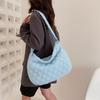 Bolso Nuevo de Otoño con Pliegues Romboidales Bolso Grande Casual para Mujer Personalizado Ligero Gran Capacidad Bolso Tipo Dumpling Bolso Cruzado Bolso de Viaje