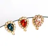 Acessórios para joias DIY atacado brincos de tarracha com pedra preciosa cristal gota diamante, brincos e acessórios versáteis para mulheres