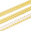 Venta directa del fabricante: Cadena Rectangular Horizontal de Circonita, Cadena de Garra de Circonita de Tres Agujeros para DIY, Cadena de Tenis, Componentes de Cadena de Diamante para Accesorios