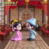Paisaje en miniatura, figuras de pareja de bodas tradicionales chinas, accesorios de decoración DIY para casa de muñecas, pequeños adornos de mesa, estilo vintage