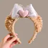 Nueva diadema de orejas de oso y conejo, diadema temática del parque de atracciones de Mickey, diadema con forma de pastel, pasador, accesorio para la cabeza para adultos y niños para parques temáticos