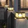 Luces Solares para Pilares de Portón, Luces de Cabeza para Pilares de Valla, Luces Solares para Pilares de Portón de Villa, Luces para Patios Exteriores y Jardines, Luces de Pilar Impermeables