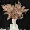 Nova Recomendação Cola Plástica Galho Longo Grama Crescente Salão de Casamento Teto Folha Crescente Pendurado na Parede Decoração de Casamento Flores Artificiais