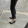 Zapatos de Tacón Alto para Mujer 2026 Primavera y Otoño Nuevos Versátiles Punta Fina Tacón de Aguja Antideslizantes Profesionales Zapatos de Una Sola Pieza Cuero Suave Zapatos de Trabajo