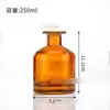 Botella de Aromaterapia de Vidrio 100ml Cilíndrica para Dormitorio Fragancia sin Fuego Botella Vacía Difusor de Vidrio para el Hogar de Alto Valor sin Fuego
