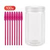 Cepillo de pestañas desechable, varilla de color sólido con tubo en espiral, cepillo de cejas, cepillo de pestañas pequeño, cepillo tubular de 100 barriles, venta al por mayor