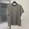Camiseta de Manga Corta con Letras Fg Flocked de la Temporada 7 para Hombres y Mujeres, Corte Holgado Essentials Estilo Pareja