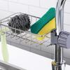Prateleira de Armazenamento para Torneira de Aço Inoxidável Cozinha Pia Porta-Panos Rack de Drenagem Louça Sanitária Rack para Pia Sem Furos