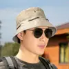 Sombrero de Cubeta para Hombre Primavera y Verano Nuevo Color Sólido Camuflaje Sombrero para el Sol para Mujer Ocio al Aire Libre Sombrero de Pesca Viaje Protección Solar Sombrero de Pescador