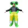 Disfraz Inflable Divertido de Horror para Caminar de Halloween Accesorios para Actuaciones Festivas Disfraz Capa Bicicleta Disfraz de Extraterrestre Pasarela