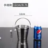 Balde de Gelo de Aço Inoxidável Bar Ktv Champanhe Cerveja Suprimentos Vinho Tinto Balde de Lanche Popular Comercial Pequeno Saco de Gelo