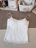 6223# Estilo Puro Deseo Dulce Versátil Top Camisola con Tirantes de Encaje para Mujer Verano Nueva Llegada con Almohadillas de Sujetador Integradas Top Interior