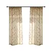 Exportación Transfronteriza de Cortinas de Lino y Gasa Estilo Pastoral Francés, Cortinas Transparentes Estampadas que Dejan Pasar la Luz y a las Personas, Adecuadas para Dormitorio, Sala de Estar y Balcón