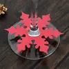Tarjeta de Lugar para Copa de Vino Copo de Nieve Navideño Esquina de Copa de Vino Tinto Bendición Manuscrita Tarjeta de Mesa Festiva Tarjeta Blanca para Nombre de Copa