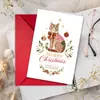 Cartão de Boas Festas de Natal com Ovelhinha Fofa e Árvore de Natal, com Envelope, Mensagem de Bênção para o Feriado, Convite, Cartão de Cumprimentos para Presente