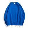 Suéter holgado de algodón saludable de 300 g con hombro caído, cuello redondo, talla grande, color sólido, hip hop, hombro caído, para pareja, padre-hijo