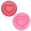 Porta-Retrato Coração Duplo de Amor Forma de Bolo de Silicone molde de silicone Ferramenta de Decoração de Açúcar Flip Chocolate H3023