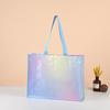 Bolsa de Palha Tridimensional Portátil Personalizada com Impressão Colorida em Filme Tecido Bolsa de Presente Plástica Portátil de Compras Tecida Personalizada