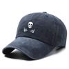 Primavera e Outono Novo Skull Finger 66 Washed Boné de Beisebol Personalizado Chapéu de Sol Masculino e Feminino Street Trend Chapéu de Proteção Solar