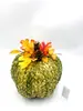 Decoração de Abóbora Tecida da Colheita de Outono com Folhagem de Outono e Detalhe de Pinha