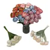 Flores Artificiales de Tulipan Decoraciones para el Hogar, Bodas, Sala de Estar, Comedor Ramo de Novia Accesorios para Fotografía Materiales Florales Ramo