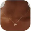 Colar com Zircônia Tendência Simples Europeia e Americana, Letra 26, Feminino, Moda, Pingente de Diamante, Corrente para Clavícula, Acessórios, Atacado
