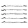 Cadena extendida texturizada de acero inoxidable letras 18k cadena de cola de 5 cm cierre de mosquetón traje accesorios de cadena de cola para collar pulsera DIY