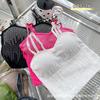 Camisola sexy sin costuras de diamantes completos para mujer, doble tirante, prenda exterior, top de pedrería degradada, espalda bonita, ropa interior sin cables, moda