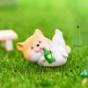 Nuevo Akita Time Jardinería de Micropaisaje DIY Accesorios para Decoración de Pasteles Adornos de Resina Lindos y Relajados