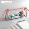 Bolsa de Exame Jerry Cor Vermelha da China para Estudantes do Vestibular Grande Capacidade Portátil Transparente Bolsa para Documentos
