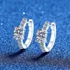 Pendientes de Plata de Ley S925 con Moissanita para Mujer, Pendientes Simples y Versátiles, Aros Chapados en Oro, Accesorios para Orejas al Por Mayor