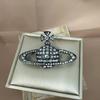 Broche Saturno Diamante Completo Diseño Nicho Ins Lujo Ligero Planeta Todo Combinable Insignia Pin Accesorios Trendy
