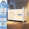 Rack de Cozinha de Chão Multicamadas Armário à Prova de Poeira Armário de Armazenamento para Micro-ondas Armário Multifuncional Armário de Armazenamento com Porta