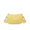 Bolsa de ombro quadrada pequena de cor sólida estilo japonês e coreano para mulheres, design de nicho, bolsa transversal plissada, bolsa transversal casual leve