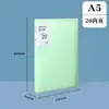 Páginas insertables transparentes para carpetas de documentos, libro de almacenamiento clasificado engrosado impermeable multicapa A5 para informes de examen de embarazo y formularios de examen