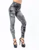 8 pontos coloridos! desejo AliExpress Novas Leggings Jeans de Imitação de Comércio Exterior Mulheres Calças Super Elásticas na Altura do Tornozelo Mulheres