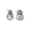 Plata Pura S999 Estilo Chino Nuevo Retro Colgante Bolsa de la Suerte Envejecida Cuerda Trenzada DIY Accesorios de Joyería de Plata Hechos a Mano Materiales