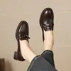 Zapatos Transfronterizos con Lazo de Pedrería 33-43 Talla Grande con Tacón Grueso de 5 cm, Zapatos de Tacón Medio Bajo para Mujer Primavera y Otoño 2026