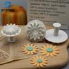 Utensilios para Hornear Fondant DIY 3 Piezas Molde Grande de Galleta de Margarita Molde de Repujado 3D Molde para Pastel de Fondant Venta al por Mayor