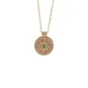 Yuebao Joyería Jadeíta Natural Plata de Ley S925 Chapada en Oro Brújula de los Ocho Tesoros Hueca Giratoria Colgante de Plata China Exquisito