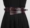 Capa de traje de piel de vaca de primera capa cinturón ancho suéter largo para mujer falda decorativa estilo ins Sello de cintura de cuero genuino europeo y americano mujer