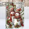 Bandera de Jardín Caliente Navideña Transfronteriza de Amazon Bandera Colgante de Poliéster Invernal Decoraciones para Fiestas de Año Nuevo Personalización