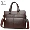 Bolso de Mano Bolso para Hombre Negocios Gran Capacidad Hombro Computadora Maletín Cuero Genuino Mano Cruzado
