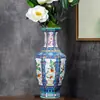 Adornos Decorativos Bogu Estante Bogu de Jingdezhen Porche de Flores Coloridas Sala de Estar Cerámica Cerámica Cerámica Esmalte Arreglo Floral Chino Seco