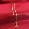 Corrente Ondulada Vietnamita Banhada a Ouro, Corrente Lisa, Colar Feminino, Corrente Espinha de Cobra, Corrente de Caixa Banhada a Ouro em Latão, Corrente Chopard, Empilhável